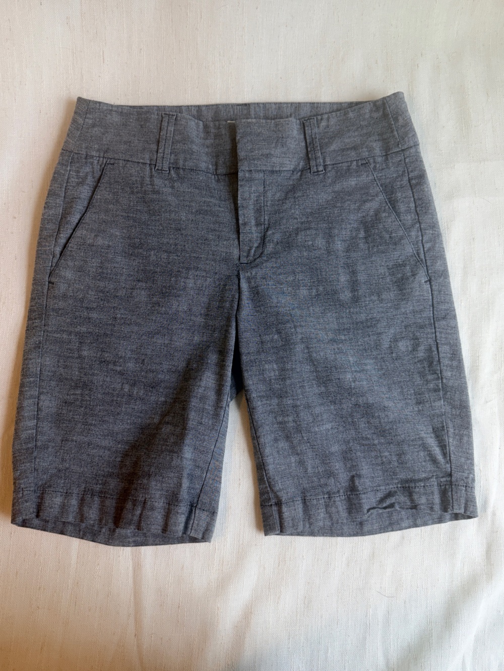 J.Crew 9” Stretch Chino Bermuda Shorts Blue Gray Size 00 F1238